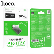 Картридер HOCO HB53   IP to TF2.0, 480 Mbps. Black АКЦИЯ!!! Кратно 5 шт!