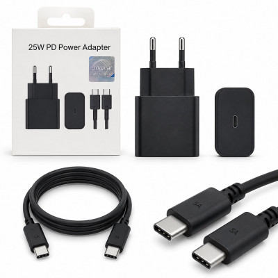 СЗУ-USB-C (Type-C)-Type-C SMG T2510 PD25W=25W, 5A, 1м, Black (без лого, наклейка Original)  АКЦИЯ!!! Кратно 3 шт!
