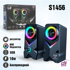 Активная колонка  ONIKUMA L2 Black 5Wх2 (Bluetooth/питание USB 5V 1A, кабель 1,4м, размер 95х110х189 мм)