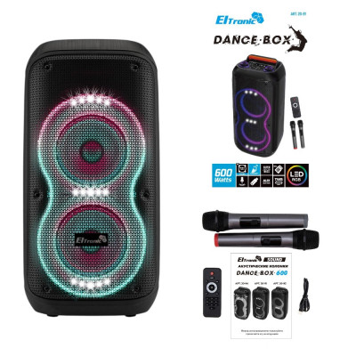 Активная напольная колонка 06 (20-91 DANCE BOX 600) динамик 2шт/6.5 ELTRONIC с TWS
