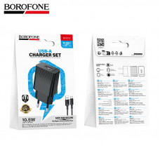 СЗУ-USB Type-C BOROFONE BAS71A 1м, 2.1A, 10.5W, Black  АКЦИЯ!!! Кратно 20 шт!