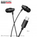 Гарнитура вакуумная BOROFONE BM61 Wanderer, аудио разъем Type-C, Black аудио разъем Type-C, с микрофоном, Black. Материал: ABS+TPE. Динамик: 10мм. Длина кабеля: 1.2м.