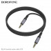 Кабель Аудио 3,5 Jack-3,5 Jack BOROFONE BL24 1м, нейлон+TPE, Gray