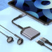 OTG переходник HOCO LS40 Type-C to 2Type-C 15см, PD 27 Grey