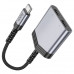 OTG переходник HOCO LS40 Type-C to 2Type-C 15см, PD 27 Grey