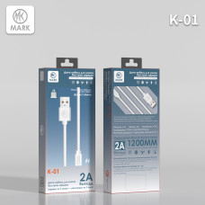 Кабель Micro USB MARK K-01 1,2м. 2А White