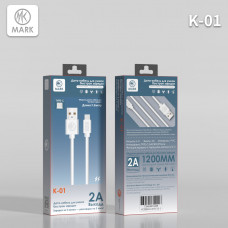 Кабель Type-C MARK K-01 1,2м 2А White