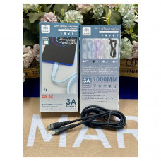 Кабель USB-C/USB-C MARK DR-25 1м. 3А Black быстрая зарядка