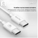 Кабель USB-C/USB-C MARK 1MСС, 1м,27W White быстрая зарядка