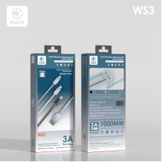 Кабель Lightning MARK WS3 1м, 3А. 120W Black