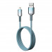 Кабель Lightning MARK WS3 1м, 3А. 120W Blue , быстрая зарядка