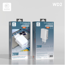 СЗУ-USB MARK WD2 20W 3A White быстрая зарядка