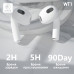 Гарнитура вкладыши Bluetooth MARK WT1 White  ВТ 5,4 зарядка 1ч. время работы до 5ч. режим ожидания до 90дн.