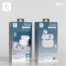 Гарнитура вкладыши Bluetooth MARK WT1 White  ВТ 5,4 зарядка 1ч. время работы до 5ч. режим ожидания до 90дн.