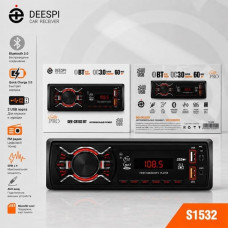 Автомагнитола DEESPI DEE-CR103BT 2USB/BT/TF/FM/ISO/4RCA LED. AUX 12-24V. Поддержка MP3, WMA, ID3-Tag. RGB-подсветка 7 цветов. Макс. вых.мощность 4х60Вт. Поддерживает мобильные приложения. Пульт.