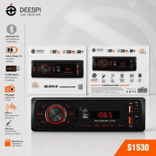Автомагнитола DEESPI DEE-CR101BT 2USB/BT/TF/FM/ISO/4RCA LED. AUX 24V. Поддержка MP3, WMA, ID3-Tag. RGB-подсветка 7 цветов. Макс. вых.мощность 4х60Вт. Поддерживает мобильные приложения. Пульт.