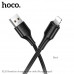 Кабель Lightning HOCO X120 1м, 2.4A, ПВХ, Black В БЛИСТЕРЕ