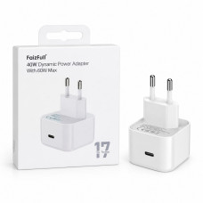 СЗУ-USB-C FaizFull C224 Dynamic 40W до 60W 17Pro Max, White