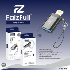 OTG переходник USB(AM)-Lightning(AF) FaizFull FP15 Black 3.0 АКЦИЯ!!! КРАТНО 3 шт!