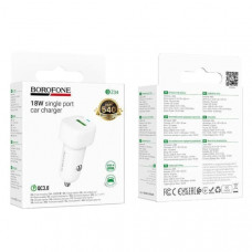 АЗУ USB BOROFONE BZ34 18W QC3.0, White АКЦИЯ!!! Кратно 5 шт!