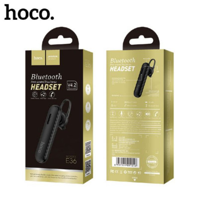 Гарнитура HandsFree Bluetooth Hoco E36 Black. АКЦИЯ!!! Кратно 3 шт!