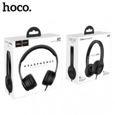 Гарнитура проводная полноразмерная Hoco W21 Black АКЦИЯ!!! Кратно 3 шт!