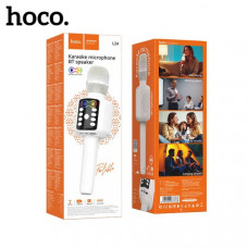 Микрофон беспроводной Hoco L24 White. АКЦИЯ!!! КРАТНО 2 шт!