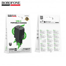 СЗУ-USB-C BOROFONE BAS84A 25W GaN, Black АКЦИЯ!!! кратно 3 шт!