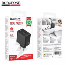 СЗУ-USB-USB-C BOROFONE BAS17A PD65W Black. АКЦИЯ!!! кратно 3 шт!