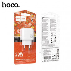 СЗУ-USB-USB-C HOCO CS55A Surplus PD30W+QC3.0 18W, White АКЦИЯ!!! Кратно 3 шт!
