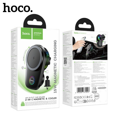 Держатель с беспроводной зарядкой HOCO HW36 на дефлектор АКЦИЯ!!! Кратно 2 шт!