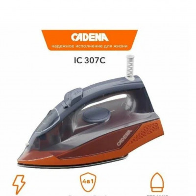 Утюг электрический паровой CADENA IC307C (тефлон, 2400Вт, 220-240В)