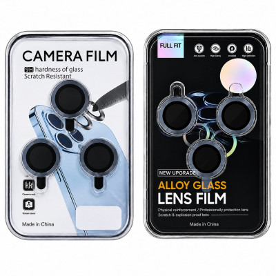 Защитные линзы для камеры iP 15 Pro/15 Pro Max Full Fit, цвет Metalic