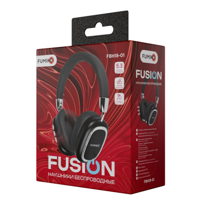 BlackГарнитура беспроводная полноразмерная Bluetooth FUMIKO FUSION серебристые Время работы при разговоре 5 часов. Время зарядки до 2 часов. Емкость аккумулятора 400мАч. Дистанция работы до 10м. Диаметр динамика 40мм.