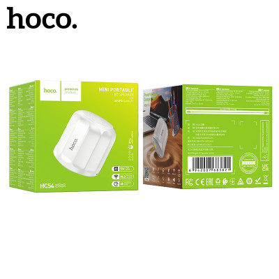 Портативная колонка Hoco HC54 White  BT V6.0 BK. Поддержка беспроводного воспроизведения, звонков, BT V5.0, TWS режим Звонки / музыка: 5 часов. Батарея: 500mAh,
