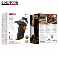 Внешний аккумулятор 60000 mAh Borofone BJ91A Alba 22.5W+PD20W Black + фонарь, номинальная емкость: 30 000 мАч, кабель USB/ Micro / Type-C/ Lightning , 
цифровой LED-индикатор уровня заряда.