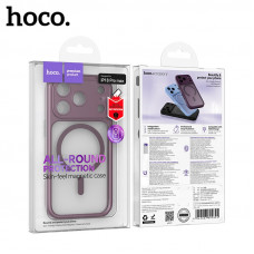 Чехол МagSafe Hoco Skin Shell iP 18 Pro закрытая камера, цвет Cherry red