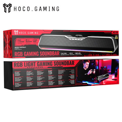 Портативная колонка Hoco HC150 Luminar USB2.0 (Bluetooth 5.3; чип: Mountain View BP1032, динамики: 53х30 мм; мощность: 3 Вт х 2,материал: ABS-пластик + металлическая сетка; размеры: 375х73х70 мм; поддержка проводного (USB) и беспроводного (Bluetooth) подк