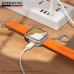 Беспроводное зарядное устройство BOROFONE BQ42 для часов iWatch ( Вход Type-C: 5 В / 1 А, выходная мощность: 2,5 Вт (совместимо со всеми моделями Apple Watch), материал: корпус из ABS-пластика, 4. Размеры: 3,2 х 3,2 х 1 см; вес: 11 г)