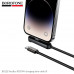 Кабель USB-C Lightning Borofone BX125 1м, 30W, плетеный, Black, угловой + складной держатель