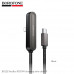 Кабель USB-C Lightning Borofone BX125 1м, 30W, плетеный, Black, угловой + складной держатель