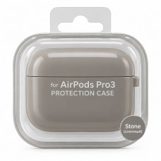 Чехол силиконовый для APods Pro 3, цвет Stone (слитный) с карабином.