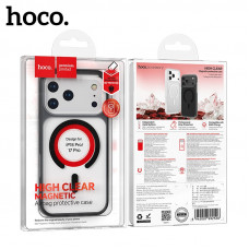 Чехол MagSafe Hoco iP 18 Pro/17 Pro силиконовый, Black