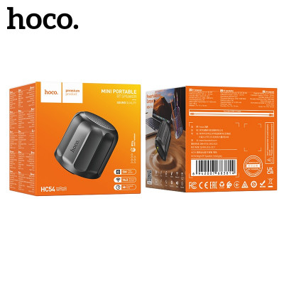 Портативная колонка Hoco HC54 Black BT V6.0 BK. Поддержка беспроводного воспроизведения, звонков, BT V5.0, TWS режим Звонки / музыка: 5 часов. Батарея: 500mAh,