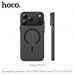 Чехол MagSafe Hoco iP 18 Pro/17 Pro матовый ребристый, Black