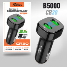 АЗУ 2USB CARLIVE CR30, 5V/3.1A Black, с индикатором вольтметра, в коробке АКЦИЯ!!! Кратно 3 шт! АЗУ 2USB CARLIVE CR30, 5V/3.1A Black, с индикатором вольтметра, в коробке АКЦИЯ!!! Кратно 3 шт!