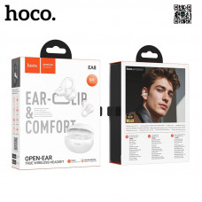 Гарнитура Bluetooth Hoco EA8 White с открытой конструкцией (клипса) (App). АКЦИЯ!!! Кратно 3 шт!