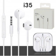 Наушники вкладыши APP I6 с микрофоном, 1,2м, White  АКЦИЯ!!! Кратно 10 шт!