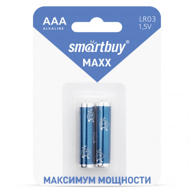 Батарейка Smartbuy MAXX LR03 BL-2 (24/240) АКЦИЯ!!! Кратно 48 шт!