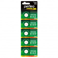 Батарейка Perfeo CR1220 BL5  АКЦИЯ!!! Кратно 20 шт!